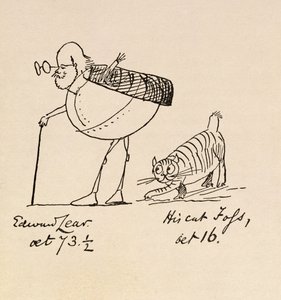 Edward Lear 73 és fél éves és Cat Foss, 16 éves alkotó: Edward Lear