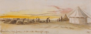 Gantara (Szuezi-csatorna), 1867. március 27., 5:25 (20) alkotó: Edward Lear