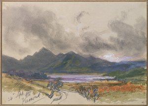 Keswick, 1836. szeptember 24. (ceruza és wc fehér papíron) alkotó: Edward Lear