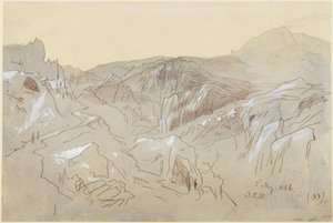 Hegyek Dalmáciában alkotó: Edward Lear