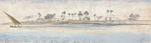 Gezir Sherg el Hian közelében alkotó: Edward Lear