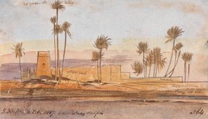 Wady Halfeh közelében alkotó: Edward Lear