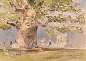 Úton, két órányira Tepelenétől, 1857. április 19. alkotó: Edward Lear
