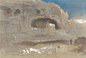 Mosta sziklás völgye, Málta, 13:30 (1866. április 3.) alkotó: Edward Lear