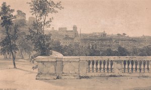 Róma a Monte Pincio-ról alkotó: Edward Lear