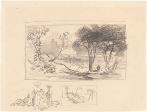 Vázlatok Olaszországban [recto], 18391845. alkotó: Edward Lear