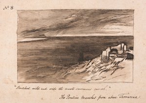 A Terracina feletti pontusi mocsarak alkotó: Edward Lear