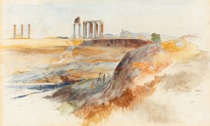 Az olümposzi Zeusz temploma, Athén alkotó: Edward Lear