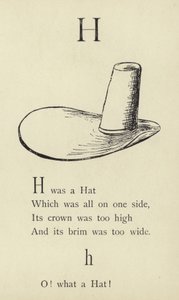 A H betű alkotó: Edward Lear
