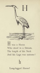 A H betű alkotó: Edward Lear