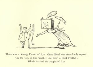 Volt egy fiatal Ayrben, akinek a feje rendkívül szögletes volt alkotó: Edward Lear