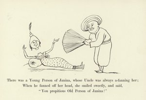 Janinának volt egy fiatalembere, akinek nagybátyja mindig rajongott érte alkotó: Edward Lear