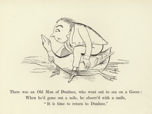 Volt egy dunlucei öregember, aki libán ment ki a tengerre alkotó: Edward Lear