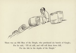 Volt egy Dargle Öreg, aki vett hat hordó gargle-t alkotó: Edward Lear