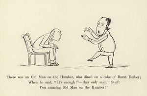 Volt egy Öreg a Humberen, aki egy Burnt Umber tortát evett alkotó: Edward Lear