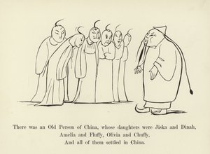 Volt egy kínai öregember, akinek a lányai Jiska és Dinah voltak. alkotó: Edward Lear