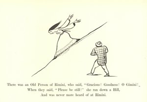 Riminiben volt egy öreg ember, aki azt mondta: Kegyes! Jóság! OF Gemini! alkotó: Edward Lear
