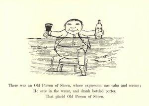 Volt egy öreg Sheen személy, akinek az arckifejezése nyugodt és derűs volt alkotó: Edward Lear