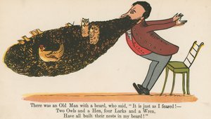 Volt egy szakállas öregember, aki azt mondta: "Pontosan úgy van, ahogy féltem!", a Frederick Warne és társai által kiadott "A Book of Nonsense" című könyvből, London, 1875 körül.