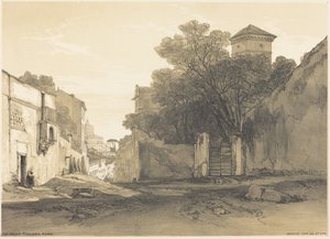 Via Porta Pinciana, Róma alkotó: Edward Lear