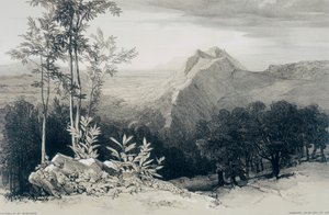 Kilátás Rómában és környékén: Civitella di Subiaco alkotó: Edward Lear