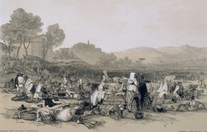 Kilátás Rómában és környékén: SantAnatolia vásár alkotó: Edward Lear