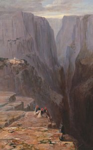 Zagori, Görögország, 1860. alkotó: Edward Lear