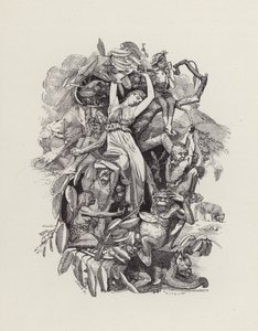 Illusztráció: Charles Kingsley: The Water-Babies (metszet) alkotó: Edward Linley (after) Sambourne