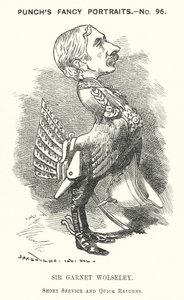 Punch rajzfilm: Garnet Wolseley alkotó: Edward Linley (after) Sambourne