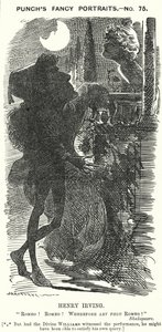 Punch rajzfilm: Henry Irving, angol színész (metszet) alkotó: Edward Linley (after) Sambourne