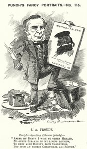 Punch rajzfilm: James Anthony Froude, angol történész, regényíró és életrajzíró (metszet) alkotó: Edward Linley (after) Sambourne