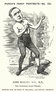 Punch rajzfilm: John Morley, angol liberális politikus (metszet) alkotó: Edward Linley (after) Sambourne