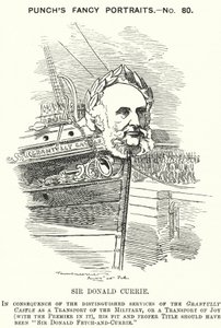 Punch rajzfilm: Sir Donald Currie, skót hajótulajdonos, politikus és emberbarát (metszet) alkotó: Edward Linley (after) Sambourne
