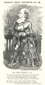 Lyukasztó rajzfilm: Sir John Gilbert, angol művész (metszet)