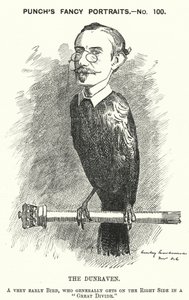 Punch rajzfilm: Windham Wyndham-Quin, Dunraven és Mount-Earl 4. grófja, angol-ír újságíró, földbirtokos és konzervatív politikus (metszet) alkotó: Edward Linley (after) Sambourne