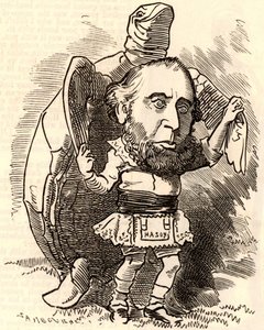 John Ellis teknőssel táncol alkotó: Edward Linley Sambourne