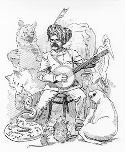 illusztráció a Sambourne rajzfilmhez Punchtól, Rudyard Kipling (rajz) alkotó: Edward Linley Sambourne