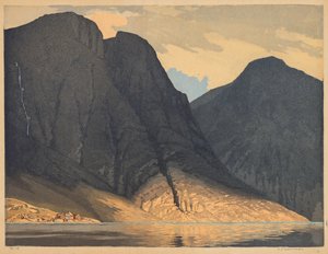 [Hegyre néző kilátás vízzel]. alkotó: Edward Louis Laurenson