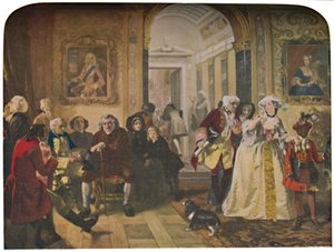 Dr. Johnson Lord Chesterfield előszobájában, Waiting for a Audience, 1748, 1845, c1950.