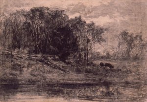 Tehenek az erdőben alkotó: Edward Mitchell Bannister