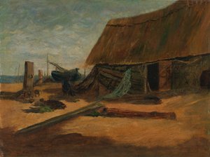 Horgászkunyhók alkotó: Edward Mitchell Bannister