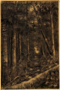 Tájkép erdei ösvénnyel alkotó: Edward Mitchell Bannister