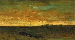 Naplemente jelenet, kb. 1875-1885. alkotó: Edward Mitchell Bannister