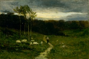 Nő sétál az ösvényen, 1882.