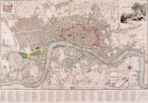 London térkép, 1797 alkotó: Edward Mogg