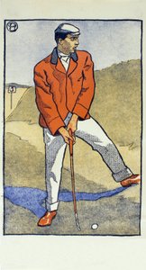 Június/július, részlet az 1931-es Golfnaptárból, kocsma. 1931 alkotó: Edward Penfield