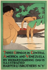Drei Gringos in Zentralamerika und Venezuela, von Richard Harding Davis, Harper & Bros. Verleger alkotó: Edward Penfield
