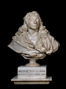 Sir Christopher Wren portré mellszobra, 17. század (márvány)