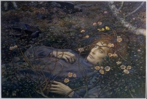 – Ó, mi van az üregben? (akvarell papíron) alkotó: Edward Robert Hughes