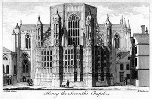 VII. Henrik kápolna, Westminster Abbey, London, 18. század.